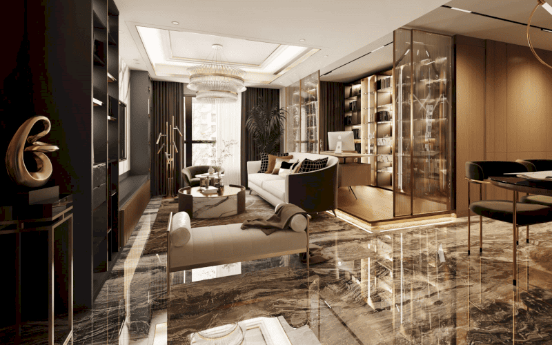 Phong cách Modern Luxury nổi bật với sự đẳng cấp và tráng lệ 