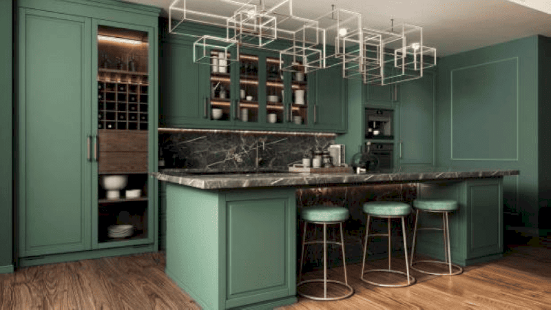 Phong cách thiết kế nội thất nhà bếp Indochine