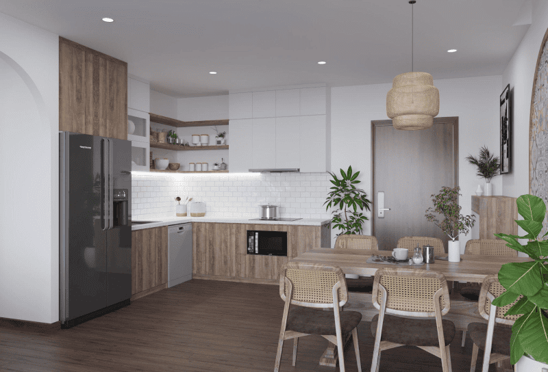 3- Chung cư Ecopark thiết kế nội thất nhà bếp HomeMe phong cách hiện đại