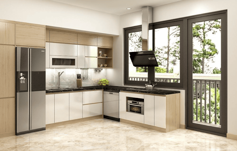 17- Nhà phố Đông Anh thiết kế nội thất nhà bếp phong cách hiện đại