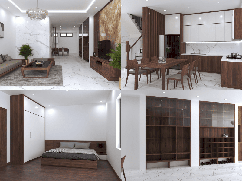 Thiết kế nội thất nhà phố Đội Cấn theo phong cách hiện đại (Modern)