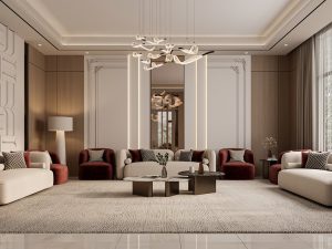 Dự án thiết kế nội thất phòng khách phong cách Neo Classic – PK 24