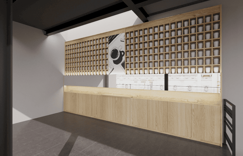Cafe Mai Hắc Đế được HomeMe thiết kế nội thất với phong cách Japandi