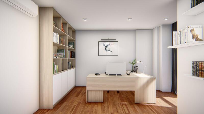 Bản vẽ 3D nội thất chung cư được HomeMe phác thảo chi tiết 