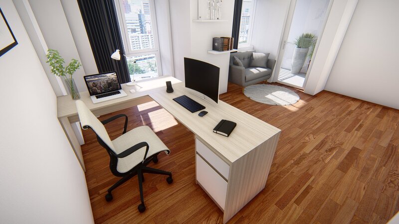 Bản phối cảnh 3D thiết kế nội thất HomeMe