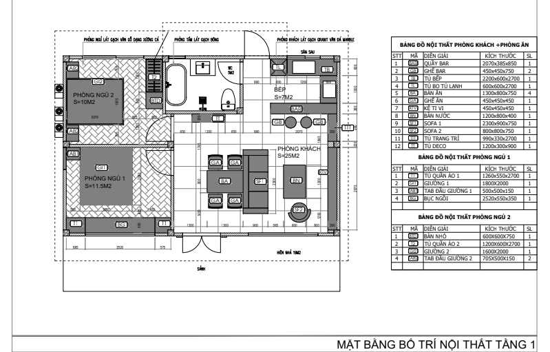 Bản vẽ kỹ thuật nhà phố HomeMe chi tiết, cụ thể 