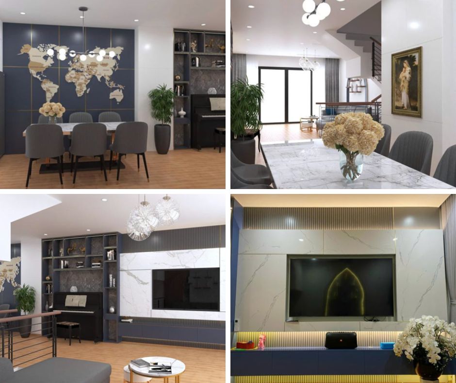 Thi công nội thất biệt thự HomeMe dự án The Manor Central Park phong cách cao cấp
