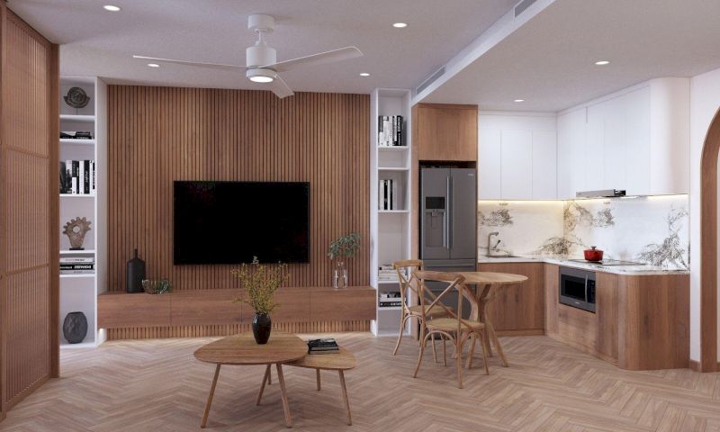 Nội thất gia đình sử dụng các loại gỗ tự nhiên giá rẻ cho tủ, bàn ghế và sàn gỗ