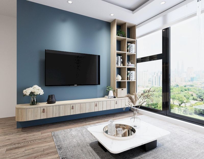 Phối màu 60-30-10 tạo sự hài hòa cho nội thất chung cư