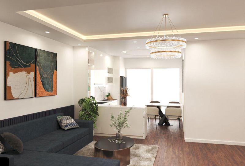 Ánh sáng đa tầng tạo chiều sâu cho không gian 