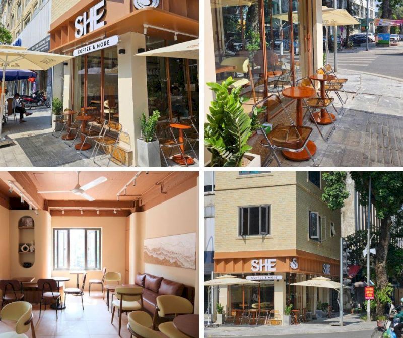 Cafe She 18 Cát Linh được thiết kế theo phong cách retro