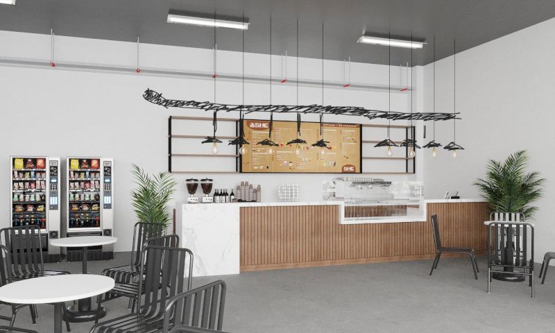 Thiết kế nội thất quán cafe HomeMe cho MR Đinh phong cách Industrial