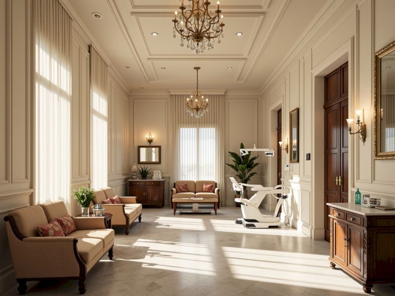 Thiết kế nội thất phòng khám nha khoa phong cách tân cổ điển