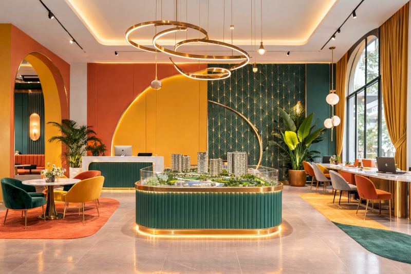 Thiết kế văn phòng bất động sản phong cách Art Deco