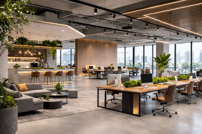 Thiết kế văn phòng bất động sản phong cách Open Space