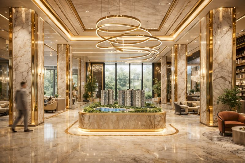 Thiết kế văn phòng bất động sản phong cách Luxury