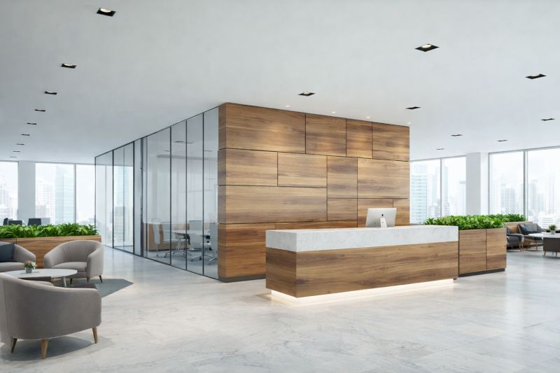 Thiết kế văn phòng bất động sản phong cách tối giản