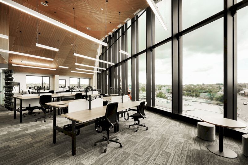 Thiết kế văn phòng mở mang đến cảm giác liên kết hơn giữa các phòng ban 