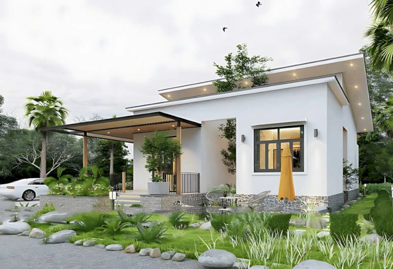 Nhà cấp 4 không gian mở gần gũi thiên nhiên