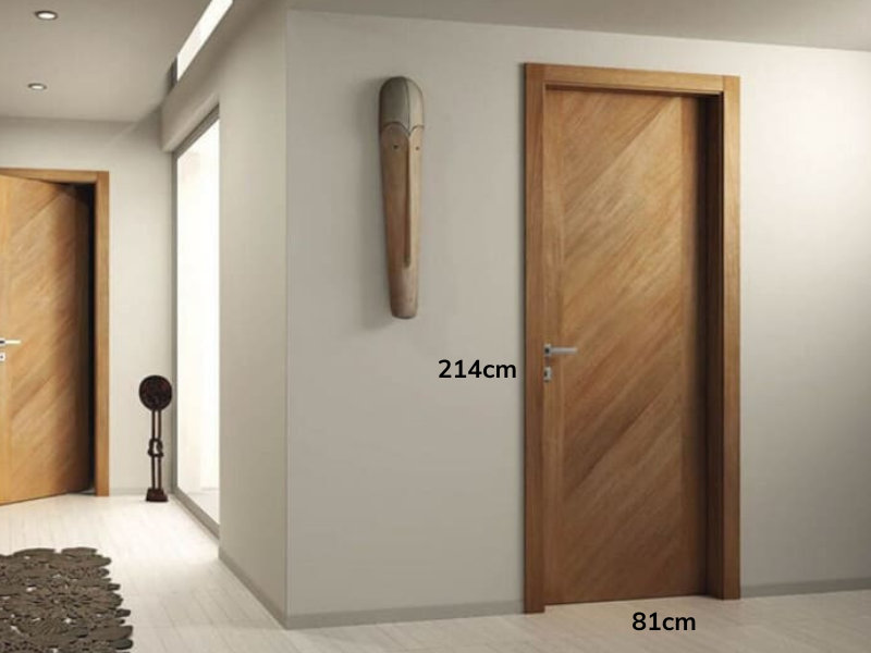 Kích thước cửa phòng ngủ 81cmx214cm thường được gia chủ lựa chọn
