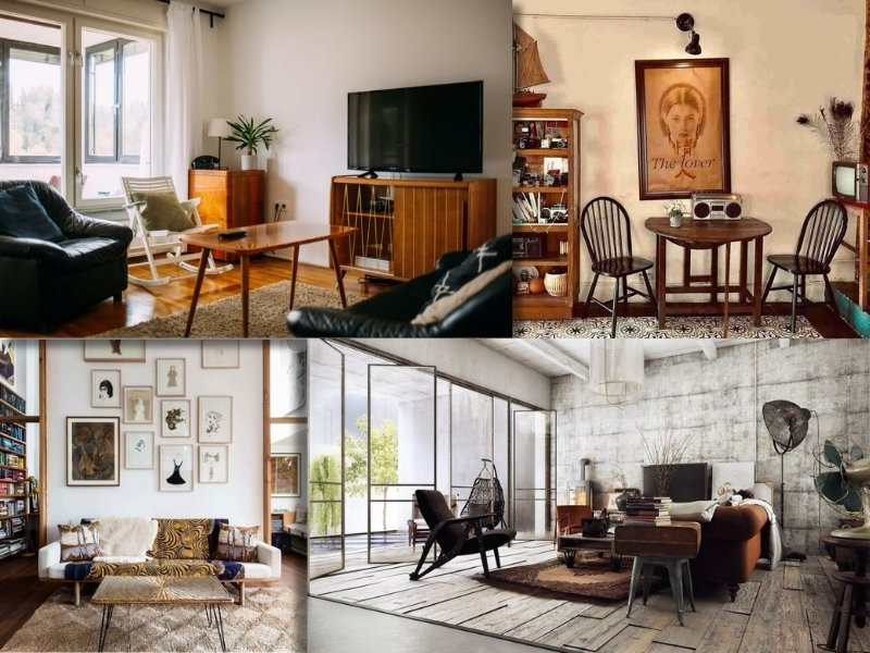 Vintage gắn liền với các gam màu trầm trong khi Retro bảng màu có sự cá tính hơn