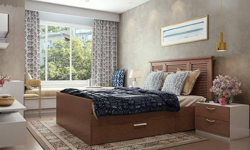 Không gian nghỉ ngơi hài hòa giữa cổ điển và hiện đại