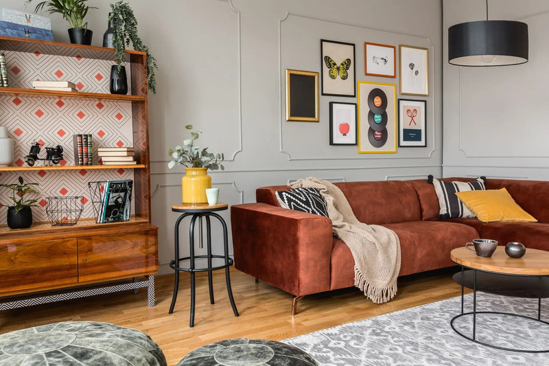 Bảng màu nổi bật đại diện cho phong cách Retro trong nội thất