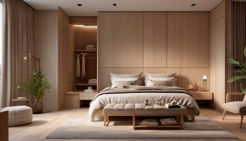 Có thể trang trí cây xanh hoặc tranh về hành Hỏa trong phòng ngủ mệnh Thổ
