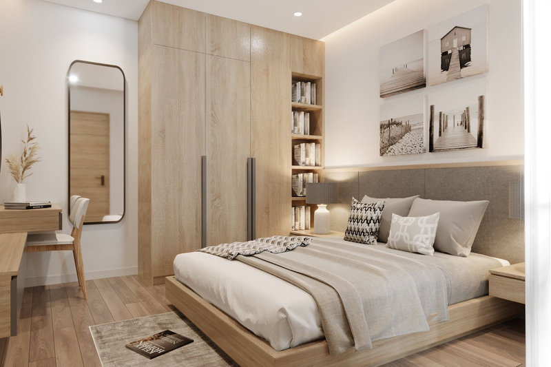 Phòng ngủ nhà đất tại Hải Phòng phong cách Scandinavian