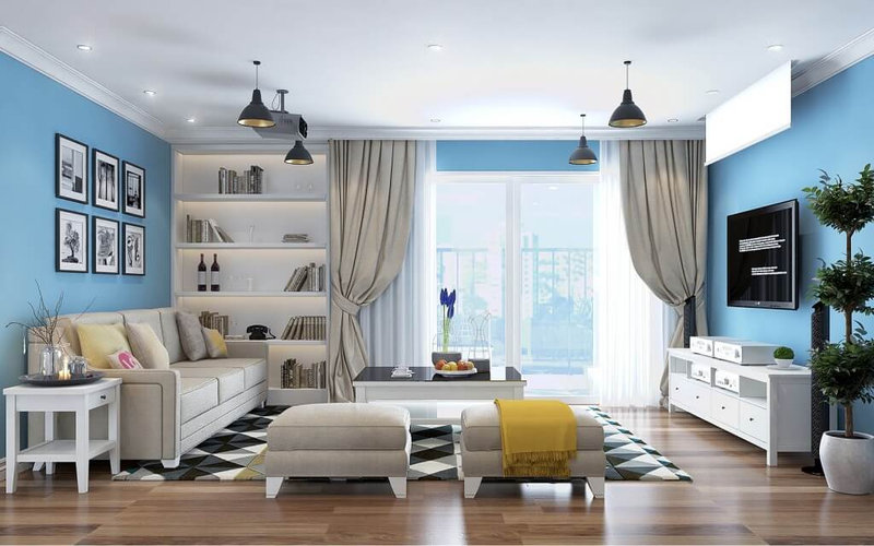Khi trang trí nội thất phòng khách, gia chủ mệnh Hoả nên hạn chế các yếu tố Thuỷ