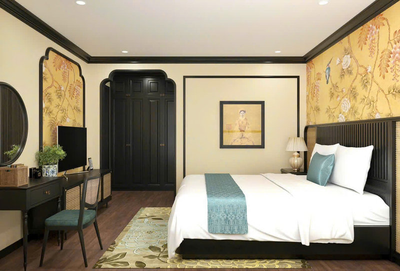 Thiết kế nội thất phòng ngủ HomeMe phong cách Indochine