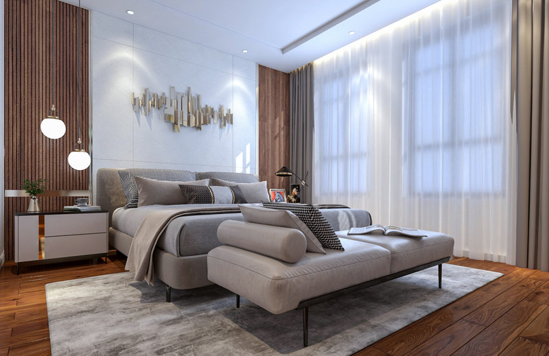 Phòng ngủ nhà đất The Manor phong cách Luxury